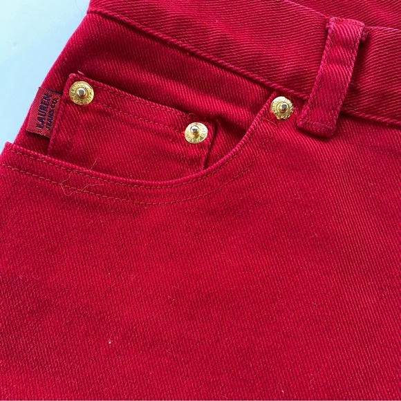 Vintage‎ Lauren Ralph Lauren Jeans Co. Women's High Rise Mom Jeans Size 4 Red - Picture 2 of 7